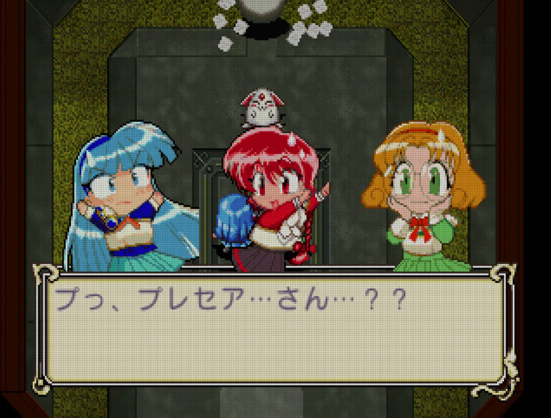 The heroines are surprised by Mokona