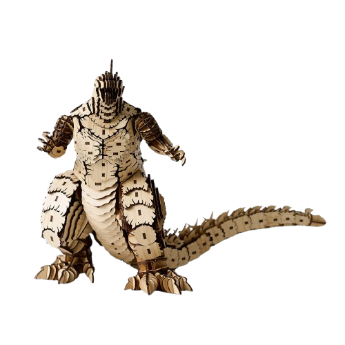 Bamboo Art wa-gu-mi – Godzilla (2023) Laser-Cut Bamboo 3-D Puzzle (398 pcs, 20 cm)